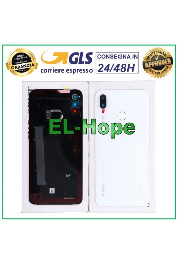 CARCASA TRASERA ORIGINAL HUAWEI P SMART PLUS INE-LX1 CUERPO DE VIDRIO BLANCO