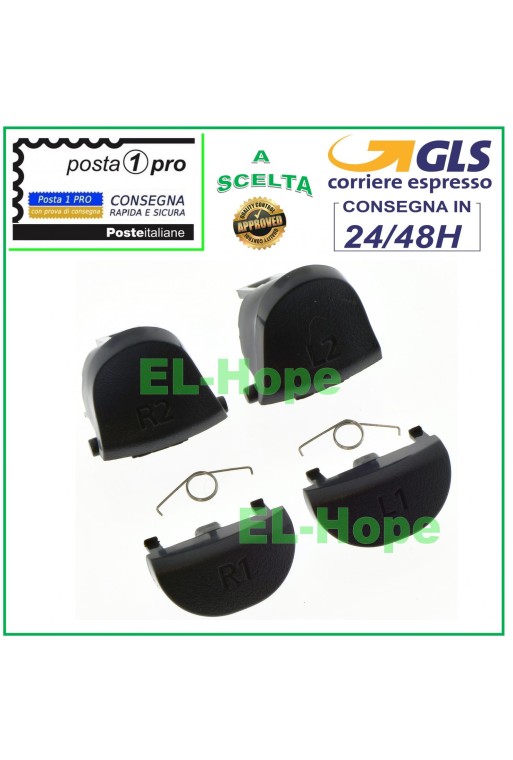 JUEGO DE BOTONES DE PALANCA DE REPUESTO L1 L2 R1 R2 + MUELLES PARA CONTROL PS4 CUH-ZCT2E