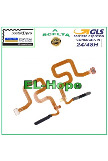 TECLA FLEXIBLE PLANA CON SENSOR DE HUELLA OPPO A53 2020 CPH2127 NEGRA