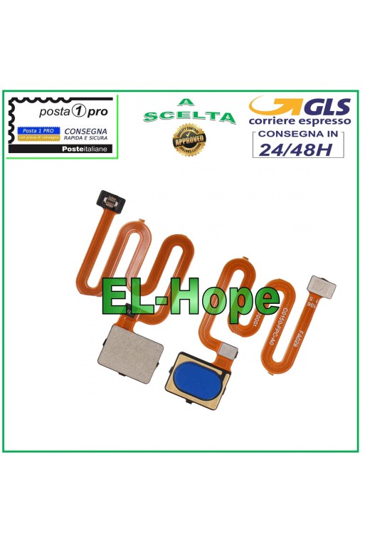 LLAVE PLANA DE HUELLA DACTILAR PARA OPPO A11 A11X PCHT00 PCHM00 AZUL