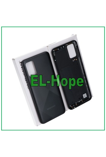 Carcasa trasera original para Samsung Galaxy A02S SM-A025, color negro.