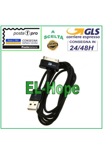 CABLE DE DATOS CABLE DE CARGA CARGADOR DE BATERÍA SAMSUNG GALAXY TAB 2 7.0 30 PIN NEGRO