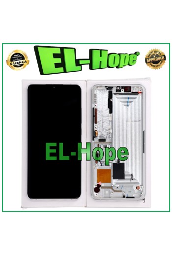 MARCO DE PANTALLA LCD ORIGINAL XIAOMI MI CC9 PRO M1910F4E CRISTAL TÁCTIL BLANCO PLATA