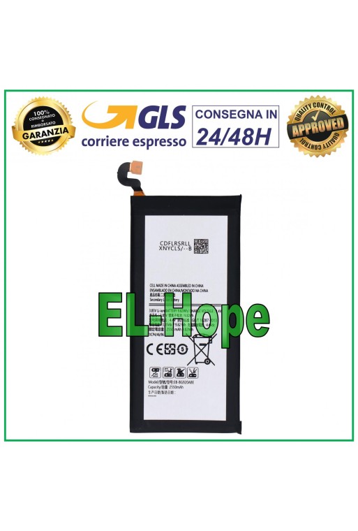 BATERÍA EB-BG920ABE PARA SAMSUNG GALAXY S6 SM-G920F 2550 mAh IGUAL A LA ORIGINAL