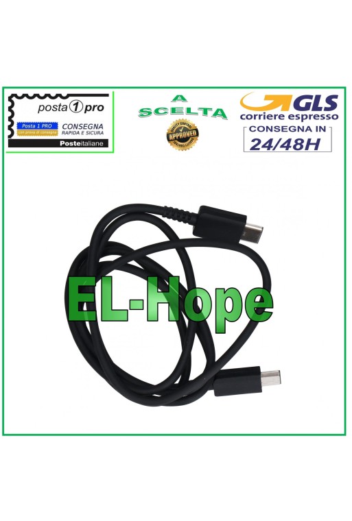 CABLE DE DATOS CABLE DE CARGA TIPO C TIPO C UNIVERSAL NEGRO 1 MT