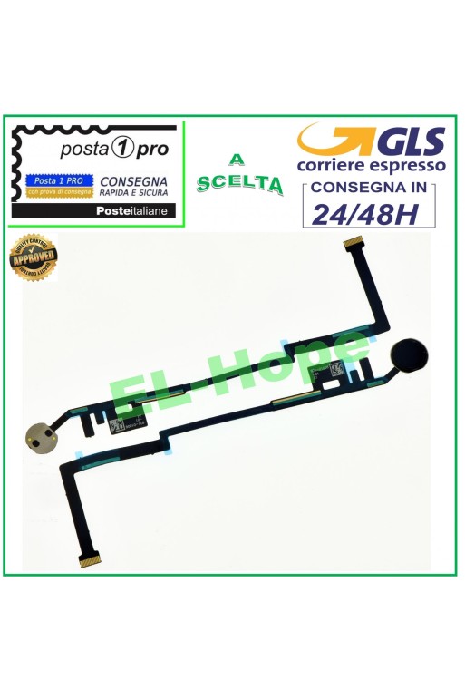 FLEXIBLE PLANO BOTÓN HOME IPAD 6 2018 821-01006 A1893 A1953 A1954 BOTÓN CENTRAL NEGRO