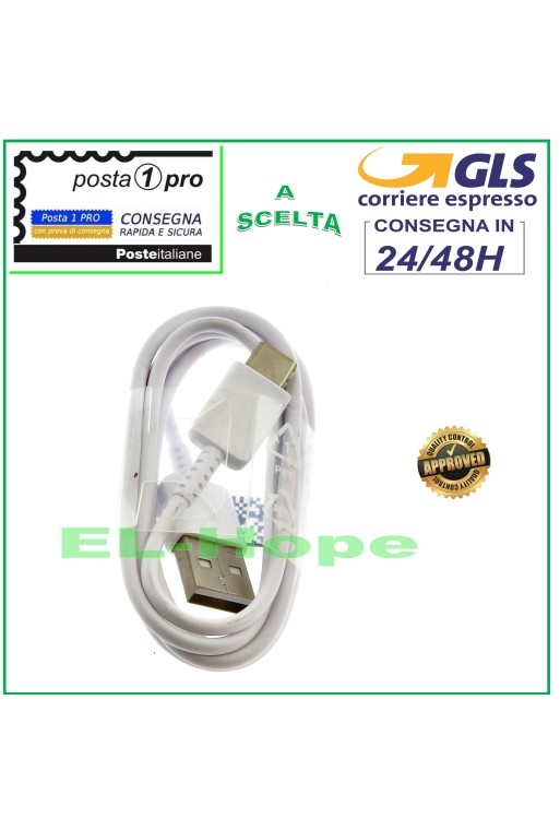 Cable tipo C para Samsung Galaxy S9, S10, S8 Plus, Note 7, 8, blanco, 1,20 m
