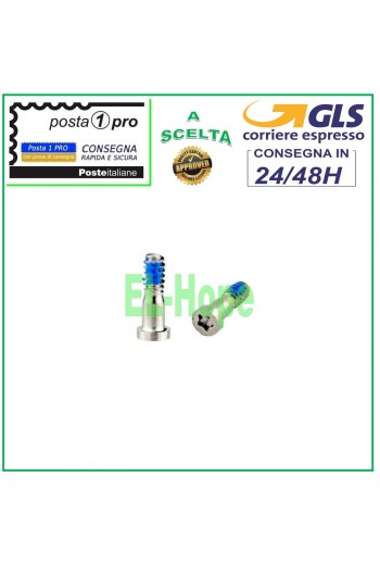 PAR DE 2 TORNILLOS PENTALOBE PARA LCD IPHONE 4 4S 5 5S 5C SE 6 6S 6+ 7 7+ 8 8+ PLUS PLATEADO