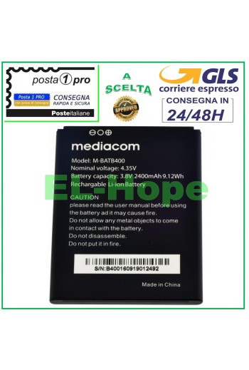BATERÍA ORIGINAL MEDIACOM M-BATB400 PHONEPAD DUO B400 M-PPAB400 M-PPBB400 3.8V