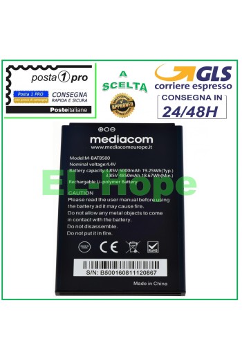 BATERÍA ORIGINAL MEDIACOM M-BATB500 PHONEPAD DUO B500 M-PPAB500 5000 mAh 4.4V