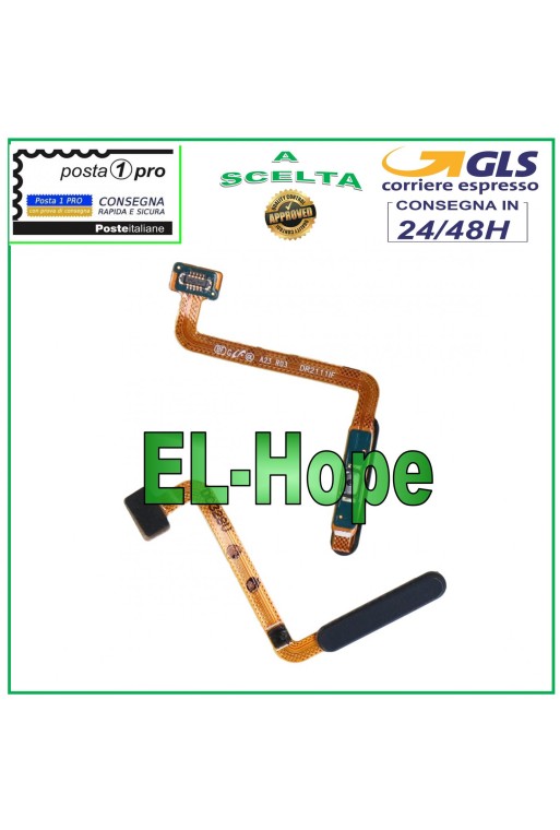 TECLA DE HUELLA PLANA FLEXIBLE CON SENSOR DE HUELLA DACTILAR SAMSUNG GALAXY A23 4G SM-A235 NEGRO