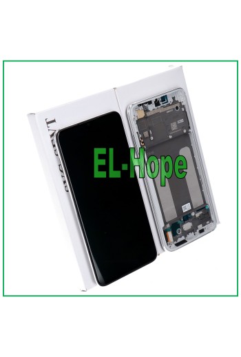 MARCO DE PANTALLA LCD ORIGINAL XIAOMI MI 9 LITE M1904F3BG PANTALLA TÁCTIL CRISTAL BLANCO