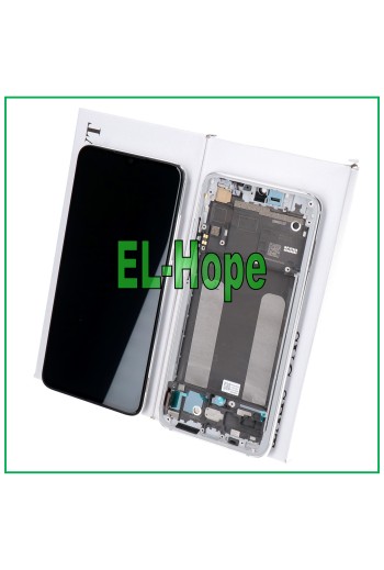 MARCO DE PANTALLA LCD ORIGINAL XIAOMI MI 9 LITE M1904F3BG PANTALLA TÁCTIL CRISTAL BLANCO