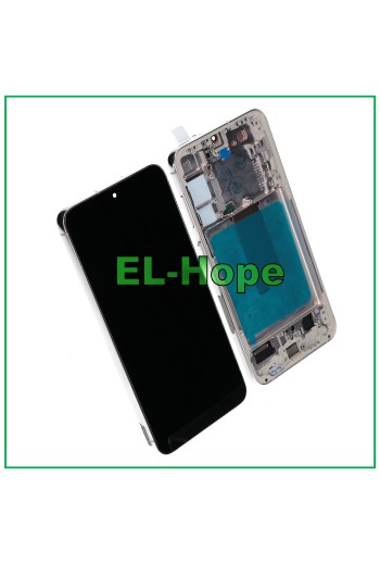 PANTALLA LCD TÁCTIL OLED PARA SAMSUNG GALAXY S23+ PLUS SM-S916 MARCO PLATA BLANCO