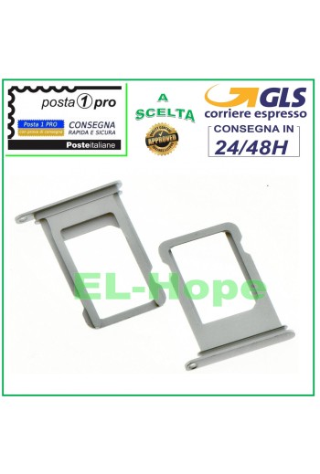 COMPARTIMENTO PARA CARRITO DE RANURA SOPORTE PARA TARJETA NANO SIM APPLE IPHONE 7 7G 7+ PLUS PLATA