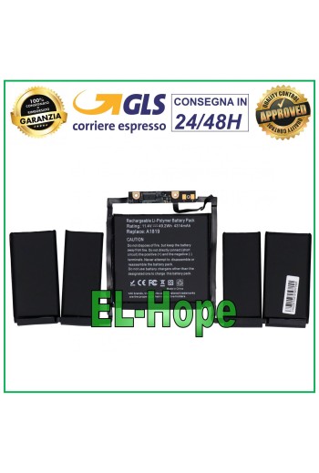 BATERÍA DE REPUESTO A1819 PARA APPLE MACBOOK PRO 13 A1706 BATERÍA DE 4314 mAh