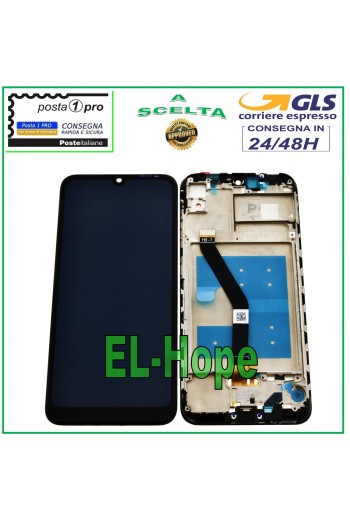 MARCO DE PANTALLA PARA HUAWEI Y6 2019 HONOR 8A MRD-LX1 LX2 PANTALLA TÁCTIL NEGRA