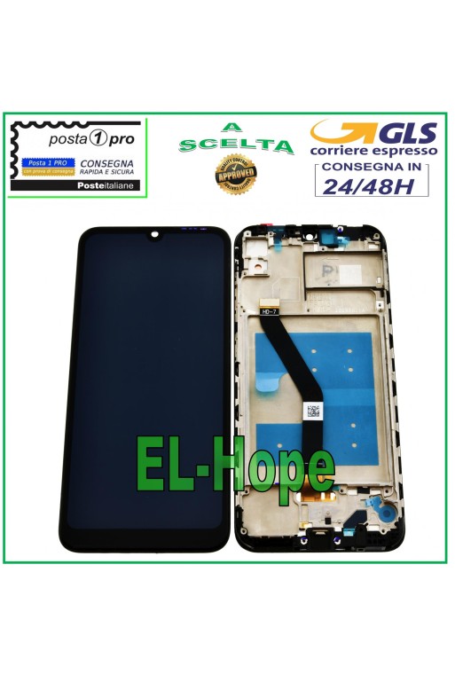 MARCO DE PANTALLA PARA HUAWEI Y6 2019 HONOR 8A MRD-LX1 LX2 PANTALLA TÁCTIL NEGRA