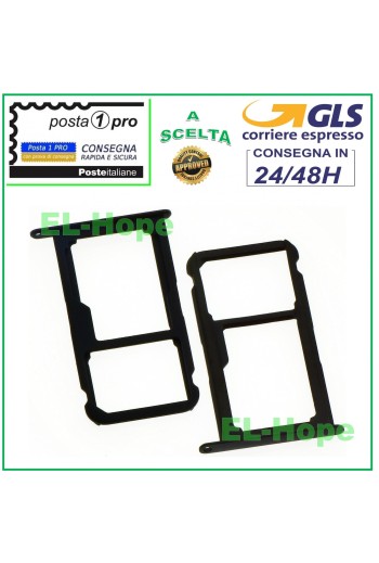 COMPARTIMENTO PARA CARRITO DE RANURA NANO SIM MICRO SD HUAWEI P9 LITE VNS-L31 L23 L21 NEGRO