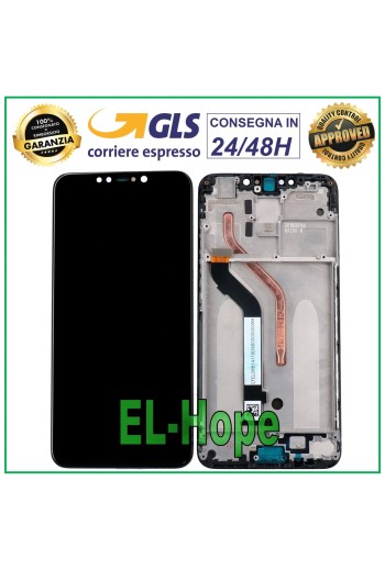 PANTALLA LCD + MARCO PARA XIAOMI POCOPHONE F1 M1805E10A PANTALLA TÁCTIL CRISTAL NEGRO