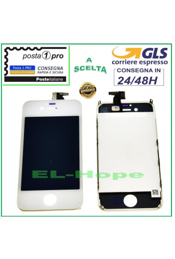 PANTALLA TÁCTIL LCD RETINA PARA APPLE IPHONE 4S PANTALLA BLANCA + MARCO