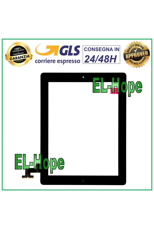 PANTALLA TÁCTIL PARA APPLE IPAD 2 WIFI 3G A1395 A1396 A1397 CRISTAL NEGRO + BOTÓN HOME