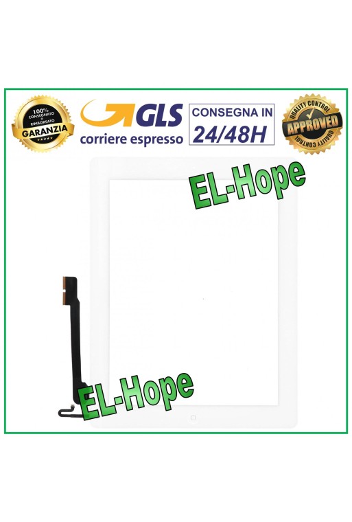 PANTALLA TÁCTIL PARA APPLE IPAD 4 WIFI 3G A1458 A1459 A1460 CRISTAL BLANCO BOTÓN HOME