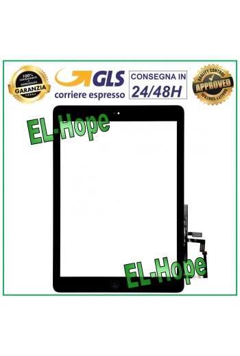 PANTALLA TÁCTIL PARA APPLE IPAD 5 AIR WIFI 3G A1474 A1475 A1476 CRISTAL NEGRO + BOTÓN HOME