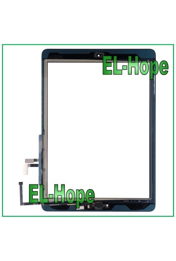 PANTALLA TÁCTIL PARA APPLE IPAD 5 AIR WIFI 3G IC CHIP A1822 A1823 CRISTAL NEGRO + BOTÓN INICIO