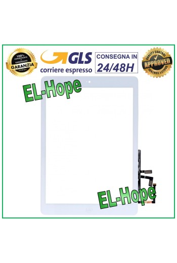 PANTALLA TÁCTIL PARA APPLE IPAD 5 AIR WIFI 3G A1474 A1475 A1476 CRISTAL BLANCO + BOTÓN HOME 