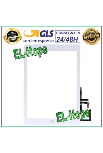 PANTALLA TÁCTIL PARA APPLE IPAD 5 AIR WIFI 3G CHIP A1822 A1823 CRISTAL BLANCO + BOTÓN HOME