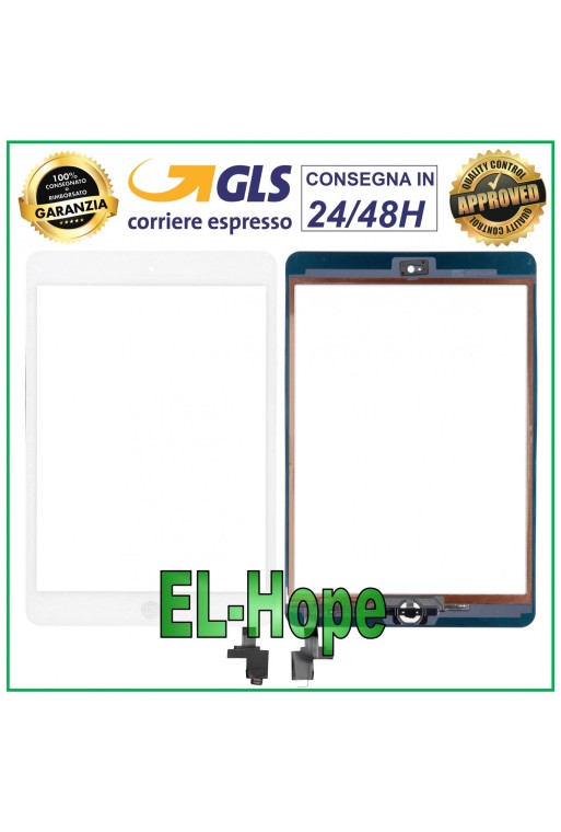 PANTALLA TÁCTIL PARA APPLE IPAD MINI WIFI 3G A1432 A1454 A1455 CRISTAL BLANCO + BOTÓN HOME 