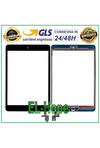 PANTALLA TÁCTIL PARA APPLE IPAD MINI WIFI 3G A1432 A1454 A1455 CRISTAL NEGRO + BOTÓN HOME