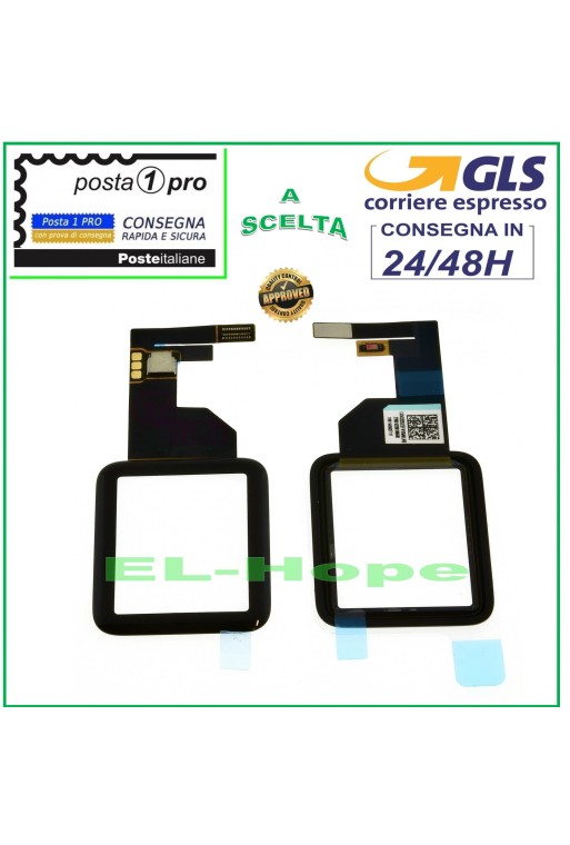 PANTALLA TÁCTIL PARA RELOJ INTELIGENTE APPLE WATCH 1 A1553 A1802 38MM DIGITALIZADO NEGRO