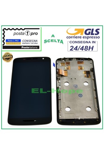 PANTALLA LCD + MARCO PARA MOTOROLA MOTO X PLAY XT1562 XT1563 CRISTAL TÁCTIL NEGRO