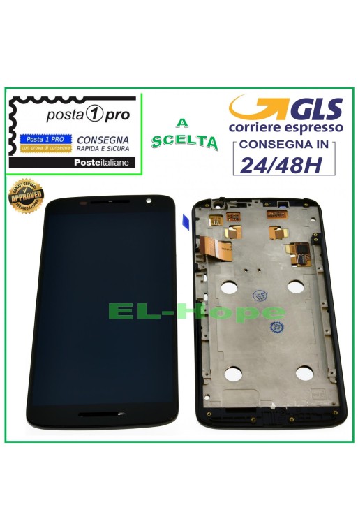 PANTALLA LCD + MARCO PARA MOTOROLA MOTO X PLAY XT1562 XT1563 CRISTAL TÁCTIL NEGRO