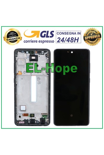 Pantalla LCD OLED para Samsung Galaxy A52 5G 2021 SM-A525F A526B con marco táctil negro