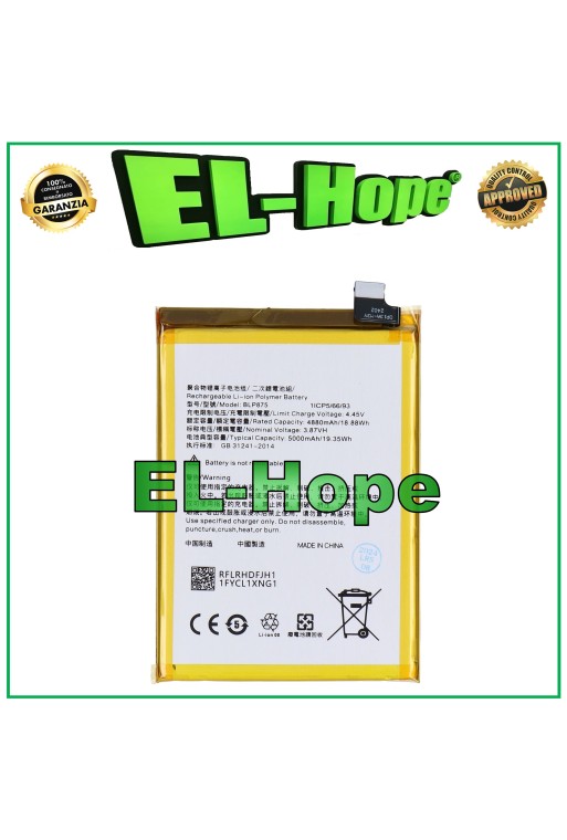 BATERÍA BLP875 PARA OPPO REALME 9 5G NARZO 50 RMX3286 C55 RMX3710 ORIGINAL