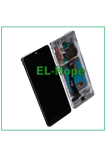 PANTALLA LCD OLED + MARCO PARA SAMSUNG GALAXY S20 SM-G980 G981 CRISTAL TÁCTIL BLANCO