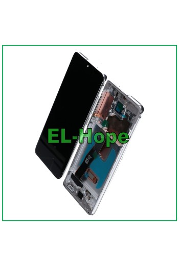 PANTALLA LCD OLED + MARCO PARA SAMSUNG GALAXY S20 SM-G980 G981 CRISTAL TÁCTIL BLANCO