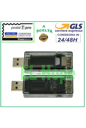 COMPROBADOR USB DETECTOR DE VOLTAJE Y CORRIENTE CARGADOR DE BATERÍA VOLTÍMETRO AMPERÍMETRO
