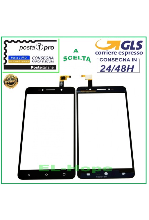 PANTALLA TÁCTIL DE VIDRIO ALCATEL Pixi 4 OT-8050D 6.0 VIDRIO DIGITALIZADOR NEGRO