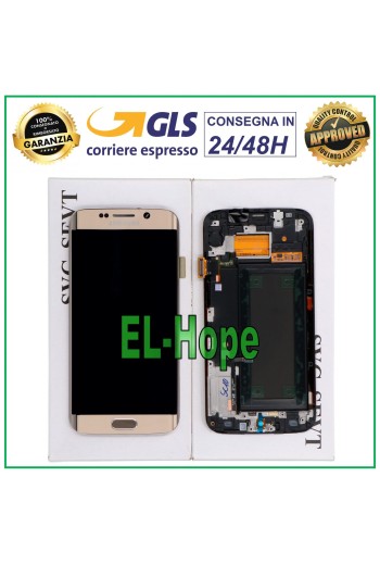 PANTALLA LCD ORIGINAL SAMSUNG GALAXY S6 EDGE SM-G925F PANTALLA TÁCTIL DORADA DORADA