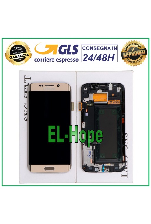 PANTALLA LCD ORIGINAL SAMSUNG GALAXY S6 EDGE SM-G925F PANTALLA TÁCTIL DORADA DORADA