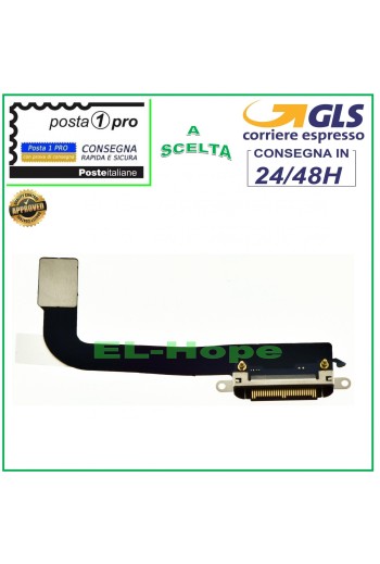 Conector de carga para Apple iPad 3 A1403 A1416 A1430 Base de carga plana flexible negra
