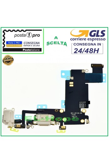 APPLE iPhone 6S+ PLUS CONECTOR DE CARGA JACK DE MICRÓFONO BASE DE AUDIO CARGA BLANCO
