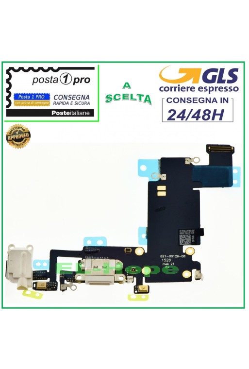 APPLE iPhone 6S+ PLUS CONECTOR DE CARGA JACK DE MICRÓFONO BASE DE AUDIO CARGA BLANCO