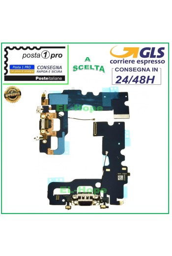 Conector de carga plano flexible para antena de micrófono para iPhone 7 de Apple, color negro.