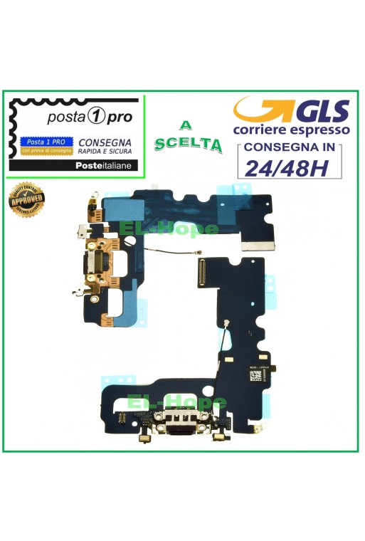Conector de carga plano flexible para antena de micrófono para iPhone 7 de Apple, color negro.