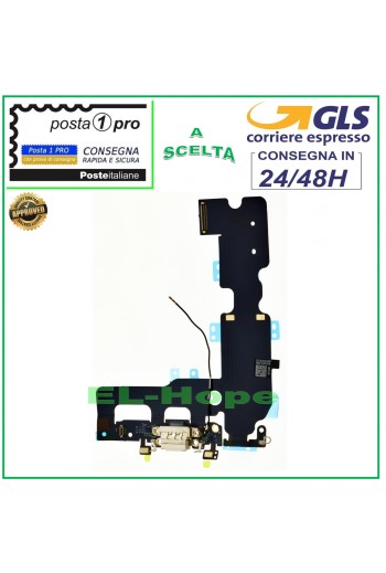 CONECTOR DE CARGA APPLE iPhone 7+ PLUS ANTENA DE MICRÓFONO PLANA CARGA BLANCA